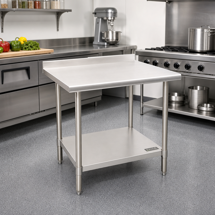 Product image #2 for Eagle Group BlendPort FL Series Stainless Steel Work Table with 1-1/2 Inch Rear Upturn, 30 x 24 Inch