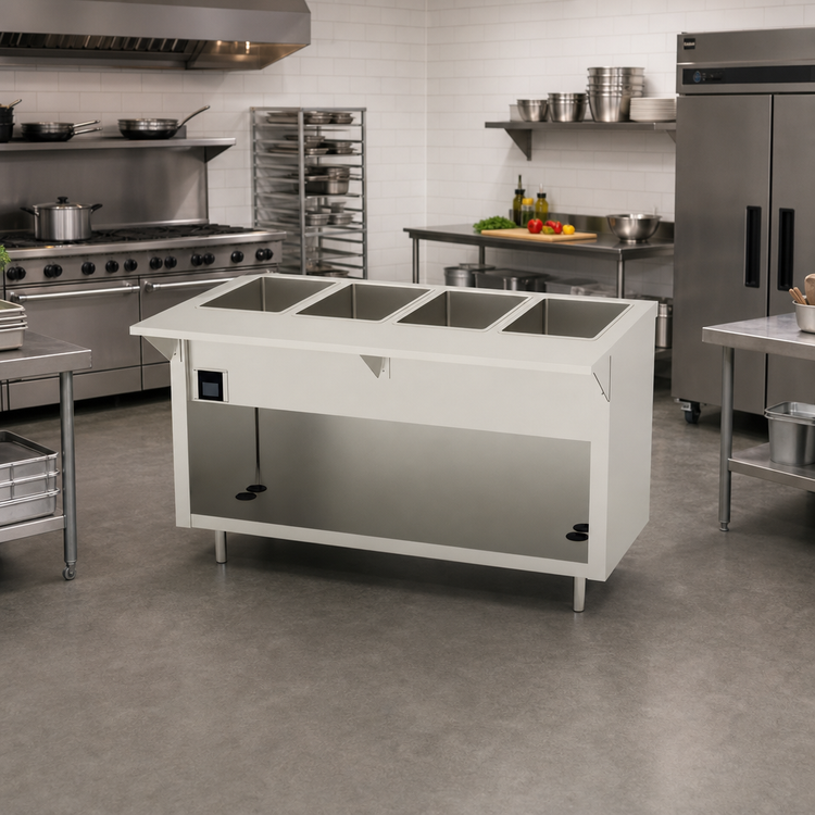 Product image #2 for Thurmaduke EW-4-CBPG 4-Well Electric Ganged Waterless Hot Food Unit, 60"W