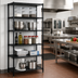 Thumbnail image #2 for Quantum 24-Inch Wide x 21-Inch Deep x 54-Inch High Wire Shelving Starter Kit, 5 Shelves, Black Epoxy