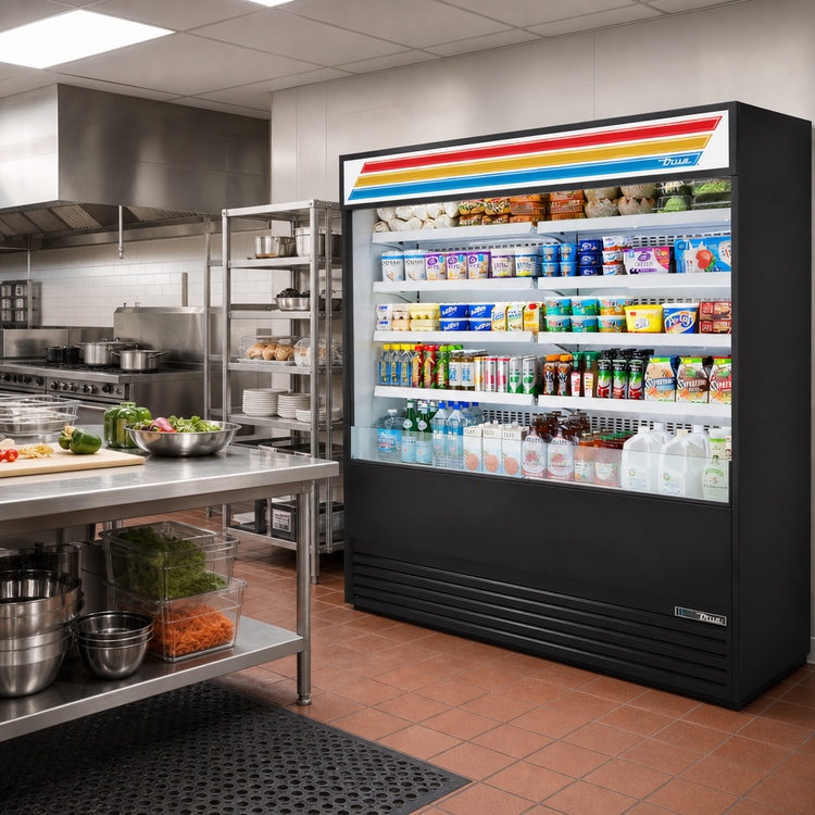 Product image #2 for 72-Inch Vertical Air Curtain Refrigerated Open-Air Merchandiser