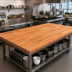 Thumbnail image #2 for John Boos Boos Block American Cherry Kitchen Countertop, 120 x 42 x 1-1/2 Inches, Flat, Penetrating Oil Finish