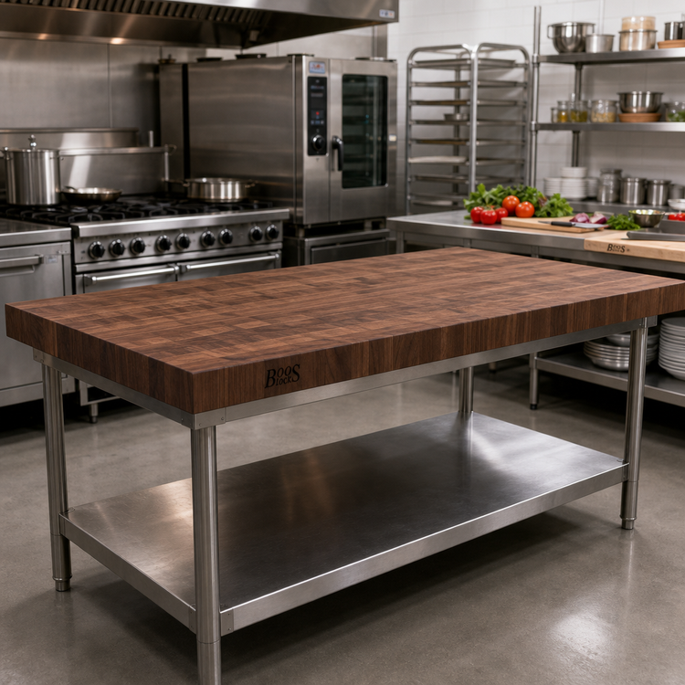 Product image #2 for Boos Block American Black Walnut Edge Grain Kitchen Countertop, 72 Inch W x 42 Inch D x 3 Inch Thick