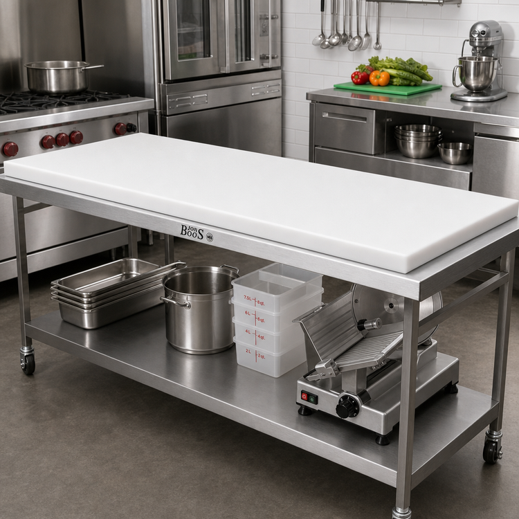 Product image #2 for John Boos 72 Inch x 24 Inch x 1 Inch Reversible Poly Replacement Work Table Top