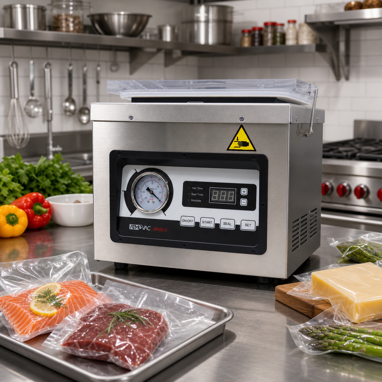 Product image #3 for ATMOVAC Diablo Countertop Single Chamber Vacuum Packaging Machine with 10-Inch Seal Bar