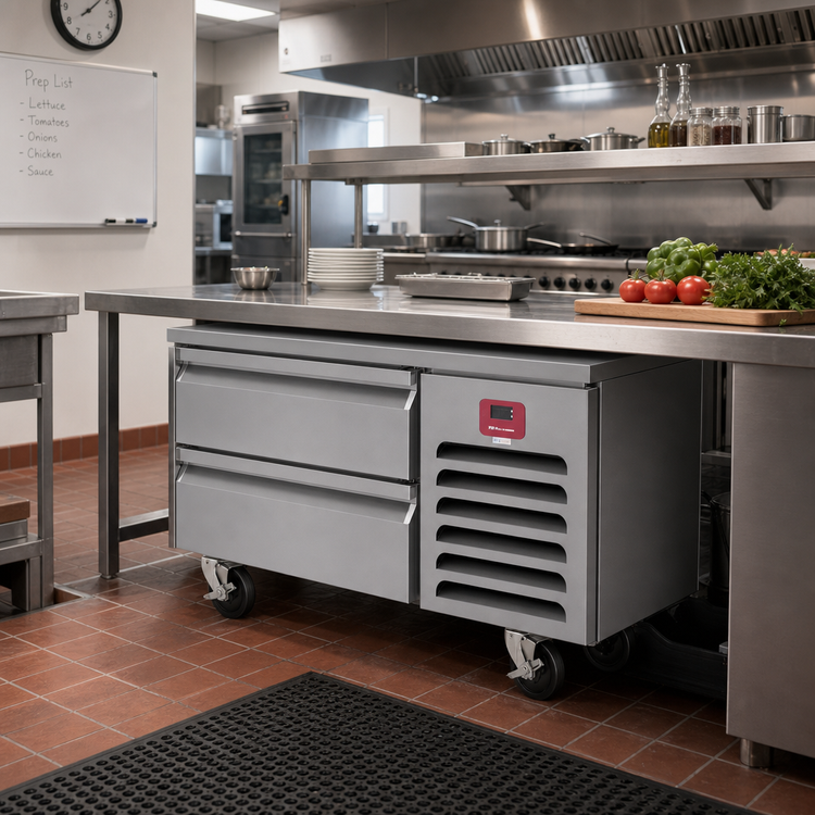 Product image #2 for Southbend Platinum Series 48-Inch Low-Height Remote Refrigerated Base with 2 Self-Closing Drawers