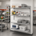 Thumbnail image #3 for Cambro Camshelving Premium 4-Shelf Solid Stationary Add-On Unit, 18 x 42 x 64 Inches, Speckled Gray