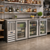 Thumbnail image #2 for Beverage-Air Three-Section Glass Door Food-Rated Back Bar Refrigerator, 78-Inch Wide, Left-Mounted Self-Contained Refrigeration