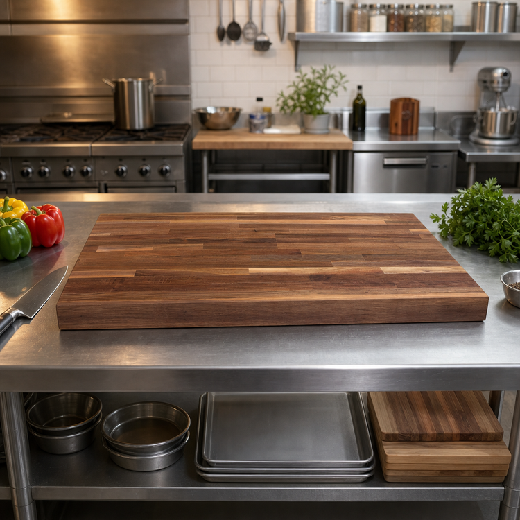 Product image #2 for Boos Block American Black Walnut Blended Edge Grain Kitchen Countertop, 42 x 25 x 1-1/2 Inch, Penetrating Oil Finish