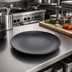 Thumbnail image #3 for American Metalcraft 11-1/2 Inch Matte Black Round Melamine Coupe Plate