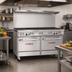 Thumbnail image #2 for Ultimate 60-Inch Gas Restaurant Range with 9 Open Burners and 2 Convection Ovens