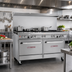 Thumbnail image #2 for Ultimate 60-Inch Gas Restaurant Range with 9 Open Burners and 2 Convection Ovens