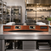 Thumbnail image #2 for Double Induction Countertop Station Kit with 2 Cooktops and Cooling Plates, Brushed Finish, Translucent Copper Coating