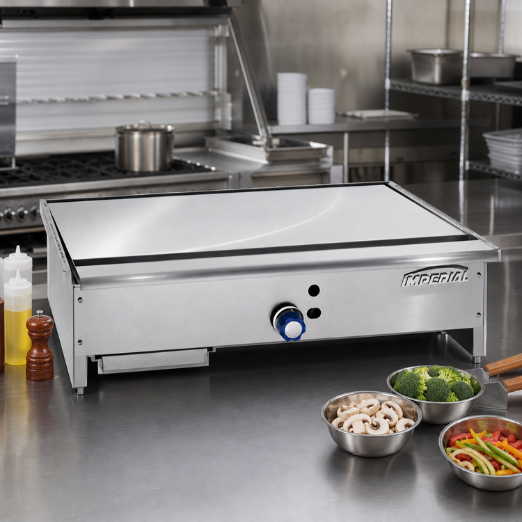 Product image #2 for Imperial ITY-60 60" Gas Countertop Teppan-Yaki Griddle with 3/4" Polished Steel Plate
