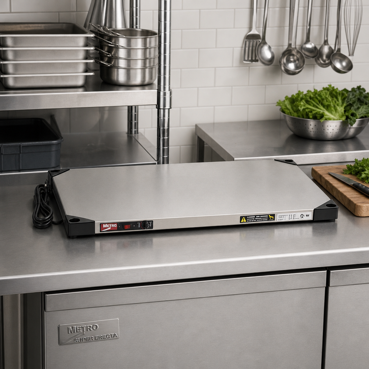 Product image #3 for Metro Super Erecta Hot 30" x 18" Countertop Heated Shelf, 304 Stainless Steel