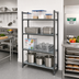 Thumbnail image #2 for Cambro Camshelving Basics Plus 4-Tier Stationary Solid Shelving Starter Unit, 24