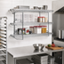Thumbnail image #2 for Eagle Group QuadTruss Piggyback 3-Tier Wall-Mounted Open Wire Shelf Kit, 30 x 18 Inches, Chrome