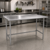Thumbnail image #2 for Advance Tabco 72-Inch x 30-Inch 16-Gauge 304 Stainless Steel Work Table with 1-1/2-Inch Rear Up-Turn and Galvanized Open Base