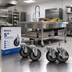 Thumbnail image #2 for BevLes 5-Inch Swivel Stem Caster Set for Sink/Table Equipment