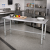 Thumbnail image #2 for John Boos Stallion 108-Inch x 24-Inch 14-Gauge Stainless Steel Flat Top Work Table with Galvanized Legs