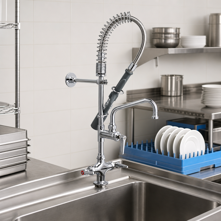Product image #2 for T&S Brass Mini Pre-Rinse Unit with 6-Inch Swing Nozzle and 0.65 GPM Spray Valve