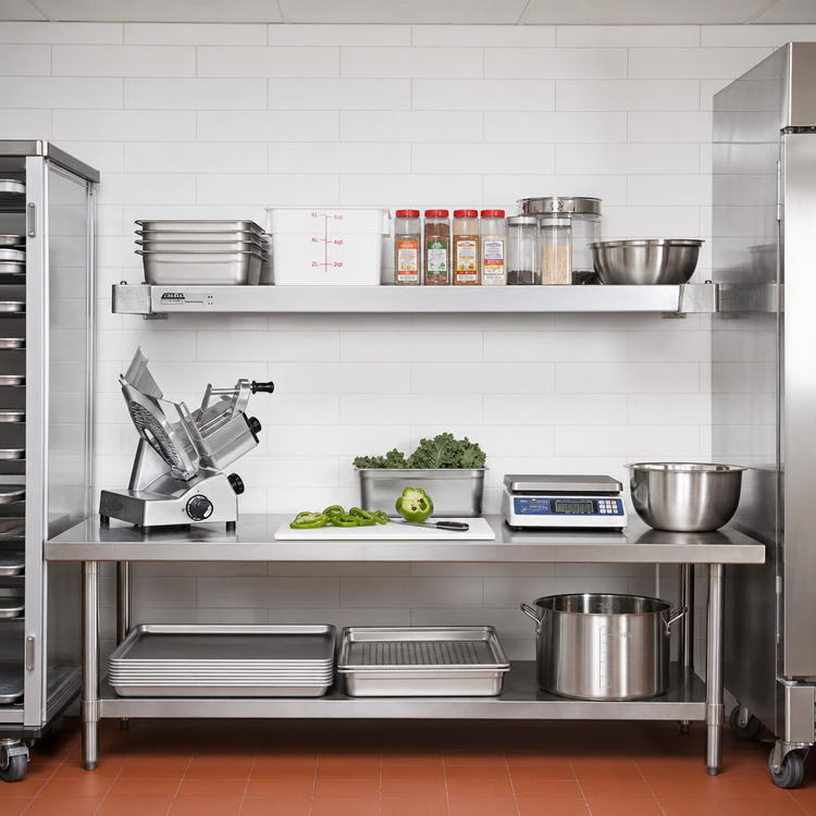 Product image #3 for Quik-Set Louvered Solid Shelf, 60-Inch x 18-Inch, 304 Stainless Steel