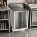 Thumbnail image #3 for BK Resources Well Series Flat Top Stainless Steel Underbar Cabinet Base, 21 x 18 Inches