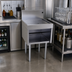 Thumbnail image #2 for Glastender Underbar Stainless Steel Drainboard Half Cabinet, Open Front, 18-Inch W x 19-Inch D, No Door