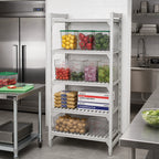 Thumbnail image #3 for Cambro Camshelving® Premium CPU243084V4PKG Stationary Polymer Shelving Starter Unit, 30 x 24 x 84 in, 4 Vented Shelves