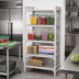 Thumbnail image #3 for Cambro Camshelving Premium Stationary Starter Unit, 30 Inch Wide x 24 Inch Deep x 84 Inch High, 4 Vented Shelves, Speckled Gray
