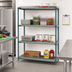 Thumbnail image #2 for Quantum Stationary 4-Tier Wire Plastic Mat Shelving Unit, 72W x 18D x 74H, Green Epoxy Antimicrobial