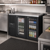 Thumbnail image #2 for True Premier Bar 48-Inch Two-Section Single Zone Refrigerated Back Bar Cooler with Locking Glass Doors