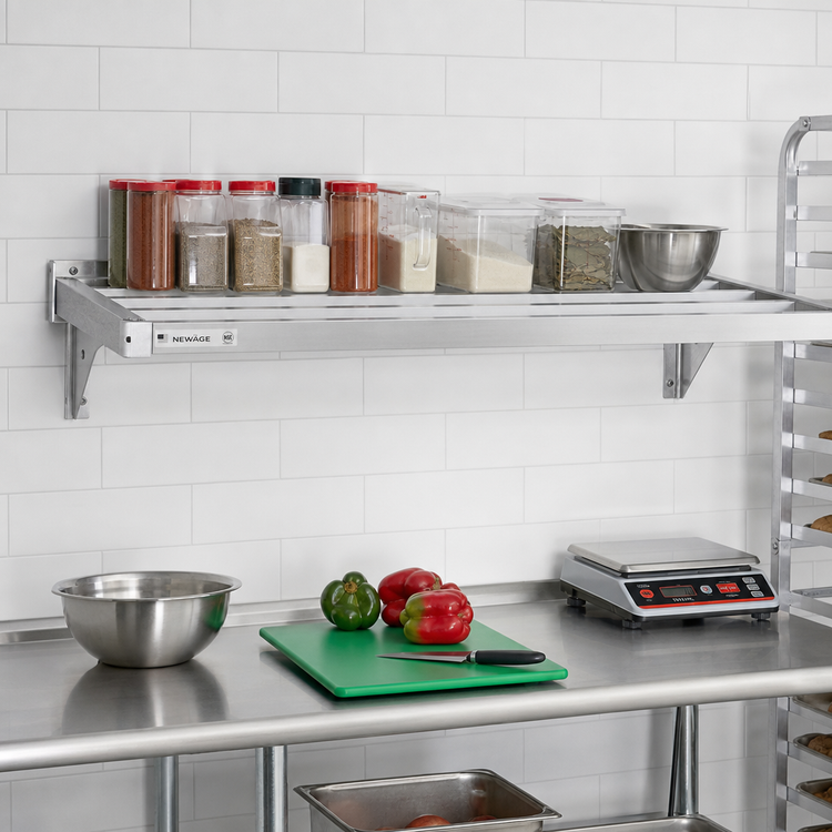 Product image #3 for New Age Adjust-A-Shelf H.D. Series 48-Inch x 15-Inch Wall-Mounted Aluminum Shelf