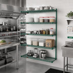 Thumbnail image #3 for Metro Super Erecta 5AN557K3 Add-On Wire Shelving Unit, 48"W x 24"D x 74"H, 5 Shelves, Green Epoxy Finish with Microban