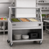 Thumbnail image #2 for Vollrath 2-Series 3-Well Portable Hot Food Station, 120V, with Buffet Breath Guard and Open Storage Base