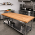 Thumbnail image #2 for Appalachian Red Oak Blended-Rail Edge-Grain Island Countertop, 108 x 48 x 1-3/4 Inch, Oil Finish