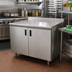 Thumbnail image #2 for Advance Tabco 48 x 24 Inch Enclosed Stainless Steel Work Table with Cabinet Base