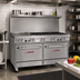 Thumbnail image #2 for Southbend Ultimate 60-Inch Gas Restaurant Range with 6 Star/Sauté Burners, 24-Inch Griddle, Convection Oven and Cabinet Base