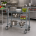 Thumbnail image #2 for Quantum 60-Inch Gray Epoxy Antimicrobial 3-Shelf Utility Bus Cart
