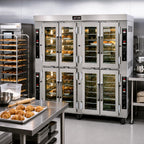 Thumbnail image #2 for Doyon Baking Equipment (Middleby) Jet-Air JA28G Gas 4-Deck Bakery Convection Oven, Steam Injection, 28-Pan, Programmable Digital Controls