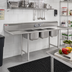 Thumbnail image #2 for Eagle Group 3 Compartment Sink with 24 Inch Left Drainboard, 80-3/8 Inch Wide, 430 Stainless Steel