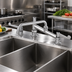 Thumbnail image #2 for Equip 8-Inch Deck Mount Mixing Faucet with 8-Inch Swing Nozzle and Wrist Handles