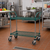 Thumbnail image #2 for Quantum 48 x 24 Inch 2-Shelf Open Base Green Epoxy Antimicrobial Utility Bus Cart