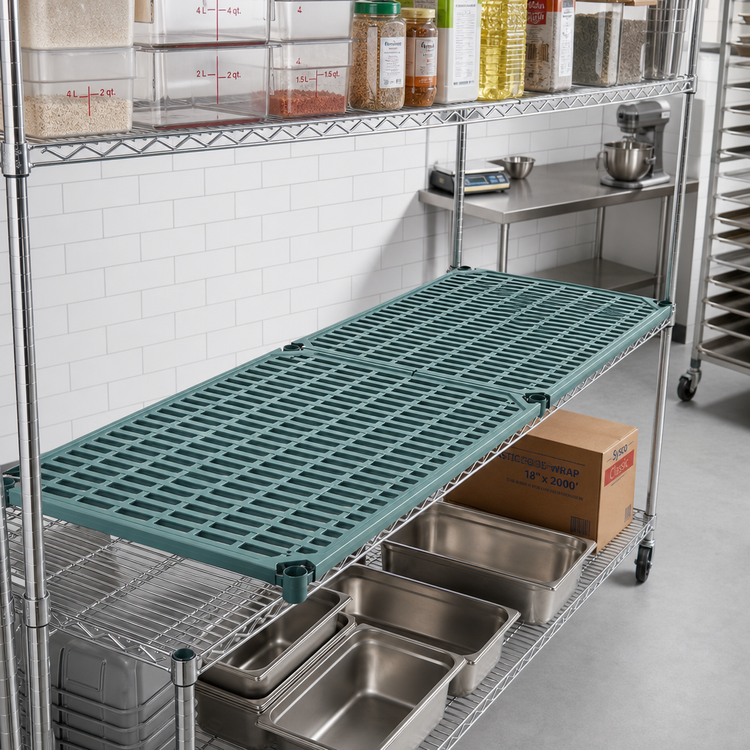 Product image #2 for Quantum Polymer Shelf Mat for 72-Inch W x 24-Inch D Wire Shelves