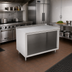 Thumbnail image #2 for John Boos 48-Inch x 24-Inch Open Front Cabinet Base Work Table with 14-Gauge Stainless Steel Top and 1-1/2-Inch Rear Riser