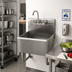 Thumbnail image #2 for Advance Tabco Wall-Mounted Stainless Steel Service Sink with Gooseneck Faucet