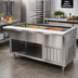 Thumbnail image #2 for Advance Tabco 6-Pan Self-Contained Refrigerated Cold Pan Buffet Station with Open Rear Base, 93-1/8 Inch W x 36-1/4 Inch D