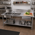 Thumbnail image #2 for John Boos 72-Inch Stainless Steel 2-Compartment Prep Table Sink with Left-End Sinks, 10-Inch Backsplash, Drawer, and Cutting Board