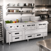 Thumbnail image #2 for Arctic Fire GN17C102 102-Inch Three-Section Stainless Steel Self-Contained Refrigerator Base with 6 Drawers