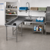 Thumbnail image #2 for Eagle Group Left-Hand Island Soiled Dishtable with Pre-Rinse Sink, 72 Inch Machine-to-Corner