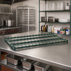 Thumbnail image #2 for Metro Super Erecta 2136DRK3 36" x 21" Green Epoxy-Coated Wire Deck Dunnage Shelf